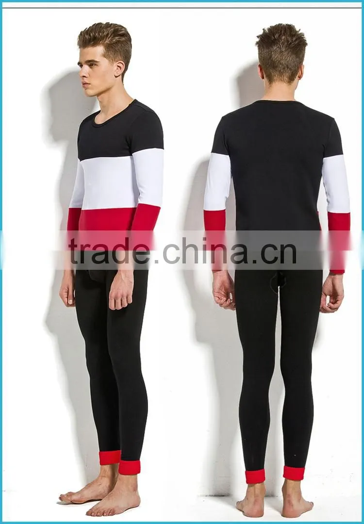 New Products 2016 Innovative Heated Thermo Underwear Set Cotton Fashion Base Layer Underwear For Men Custom