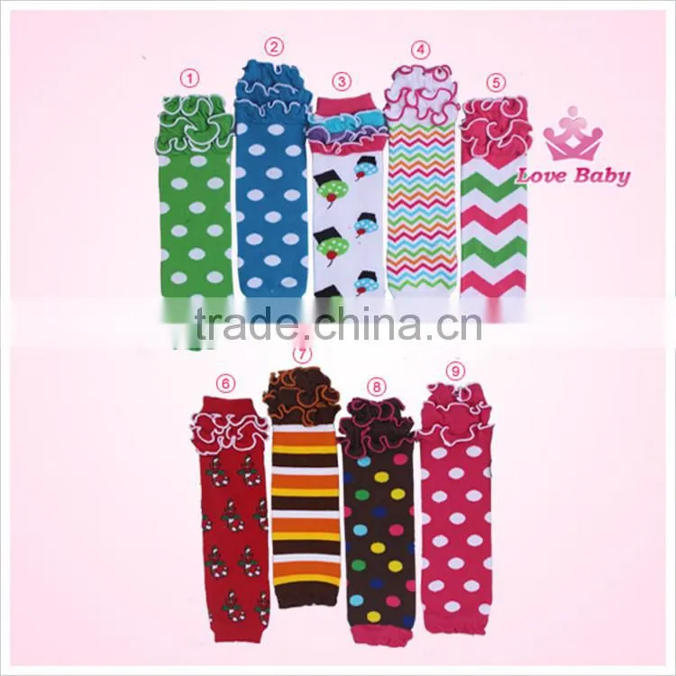 wholesale high quality and cheap cotton baby leg warmers with ruffle LB20151024-6