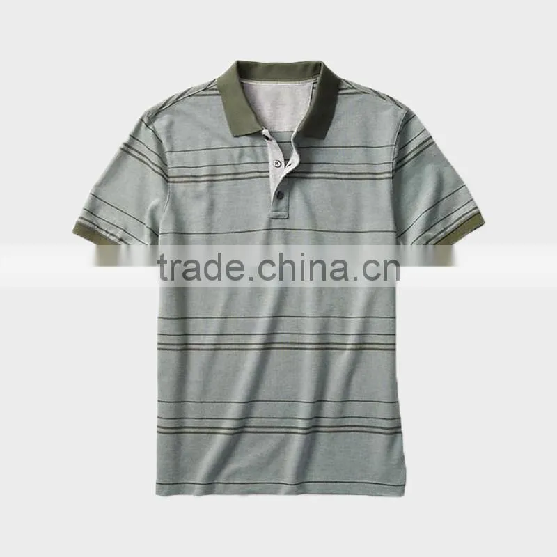 China alibaba wholesale men's stripe navy color short sleeve polo shirt