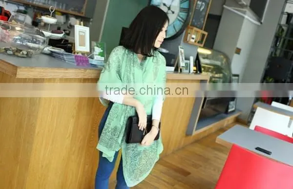 Hot sale chinese style 5 color choice high quality lady chiffon material shawl fashionable scarf