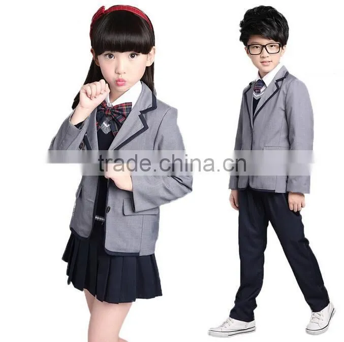 custom nice latest design boys and girls school uniform shirts wholesale