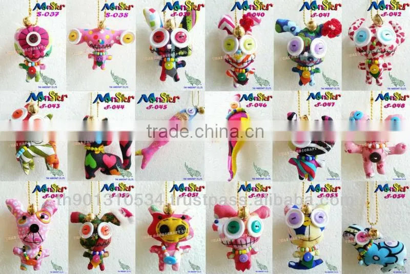 Monster Keychain Keyring String Accessories bag Gifts