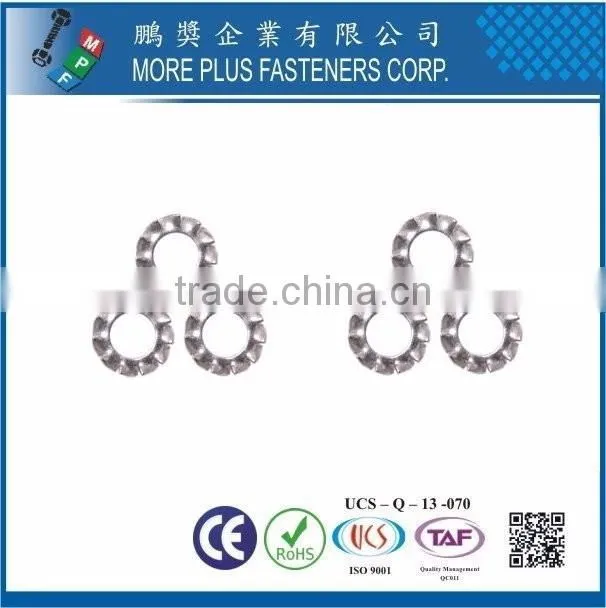 Taiwan Stainless Steel 18-8 Copper Brass Aluminum Tooth Lock Washer Type Of Lock Washers Star Lock Washer
