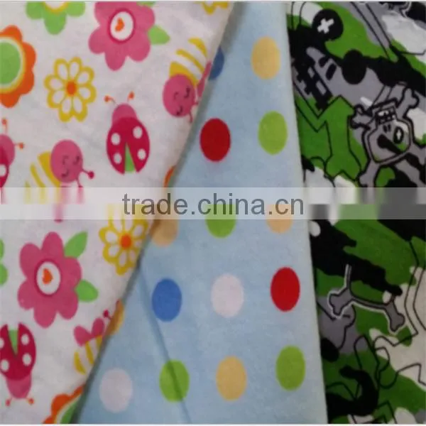 100% cotton flannel printing fabric for shirts and pajamas