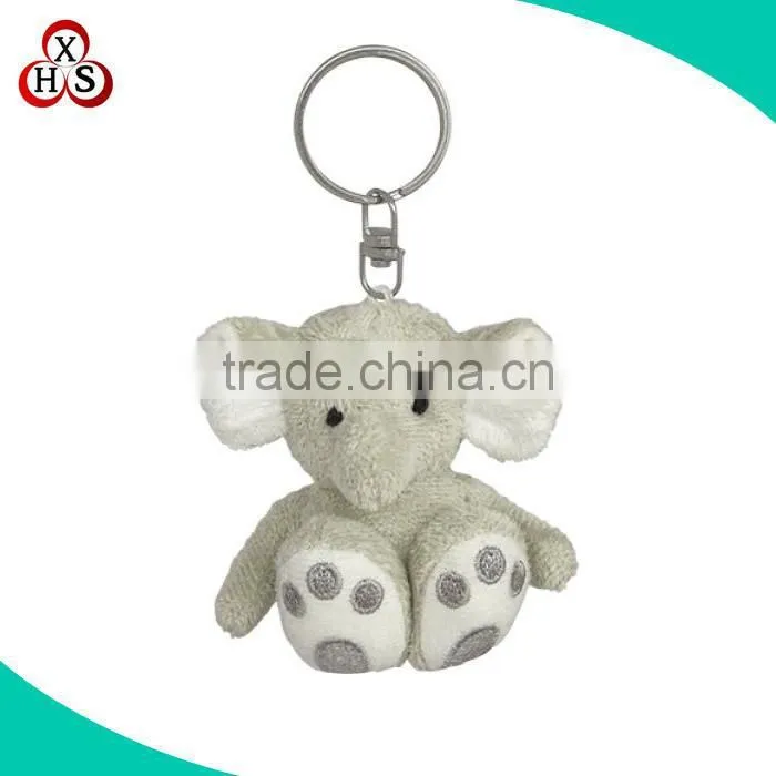 Soft plulsh toy keychain plush elephant keychain animal keychain