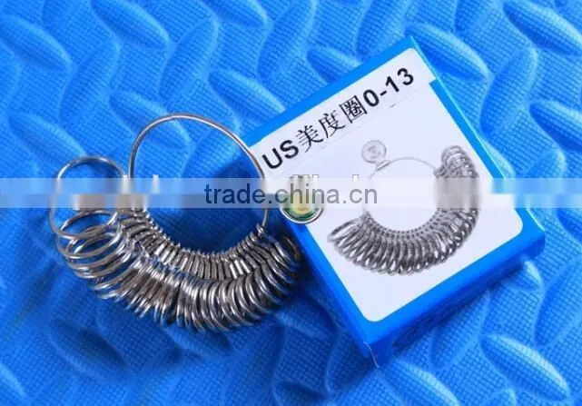 US 0-13 Metal Finger Ring Sizer Ring Measuring Gauge Jeweler Sizing Tool Silver Gold Jewelry Making Tool