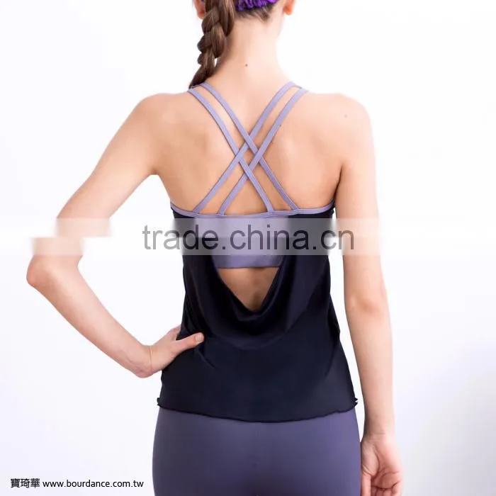 Sportswear color insert mesh women yoga pants