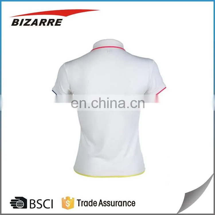Women blank short sleeve custom polo shirt design