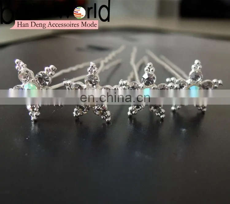 crystal women bun wedding decorative hairpin hair pin sticks
