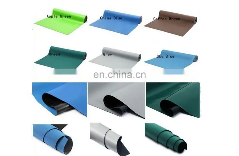 high quality cleanroom antistatic table mat rubber sheet mat roll