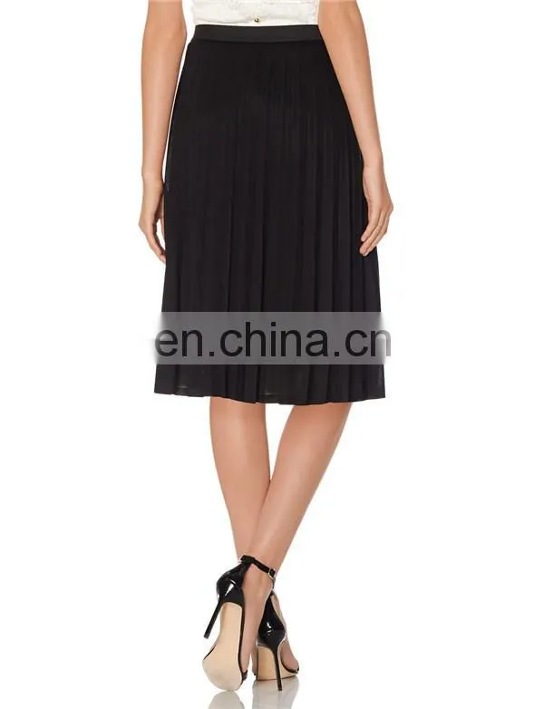 High quality fashion chiffon pleated women midi skirt wholesale women clothing