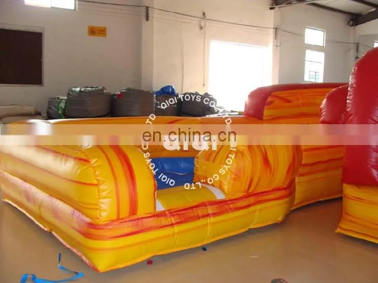 Volcano corkscrew gaint inflatable water slide with pool for games