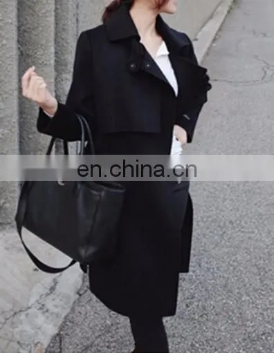New design winter ladies long coat deisgn
