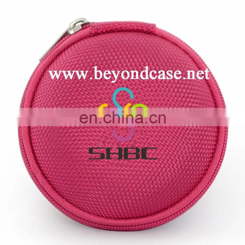 Handsfree Earset Case, Zippered Earbud Case, EVA Earphone hard Case