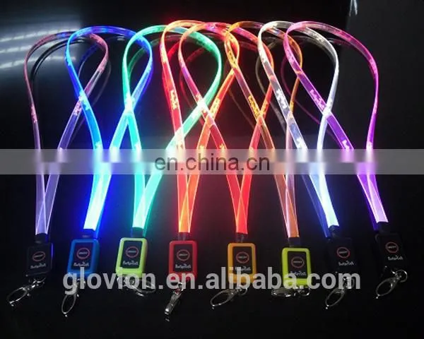 New Design LED flashing lanyards colorful lanyards lanyards for girl