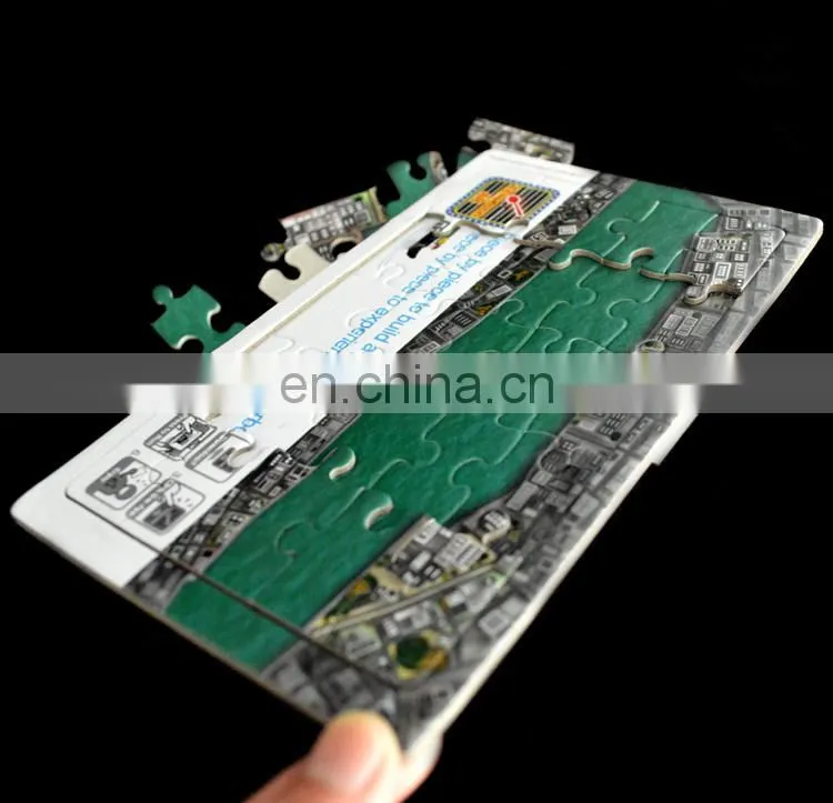 12 pieces high quality glossy lamination educational jigsaw puzzle