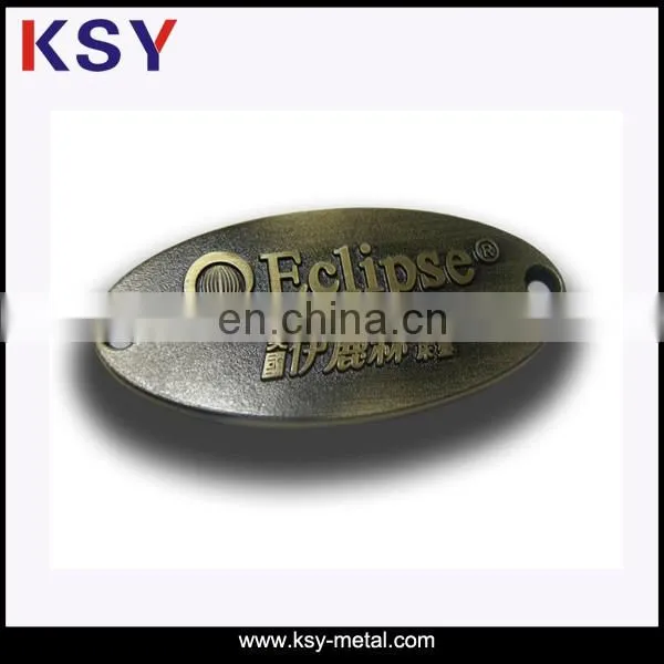 Bag special gold metal label with private logo