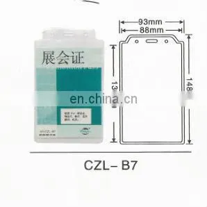 clear waterproof soft plastic name badge holder