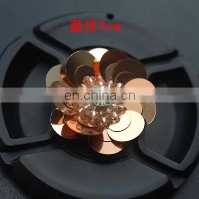 2017 New Look 3D Handmade Colorful Sequin Flower with Pearl and Rhinestone