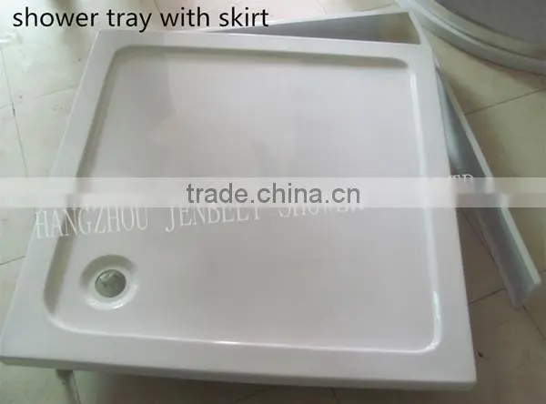 ABS/Acrylic shower tray with removble skirt for shower enclosure