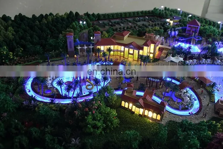Water park architectural scale model ,entertainment facility 3d miniature model for exhibition