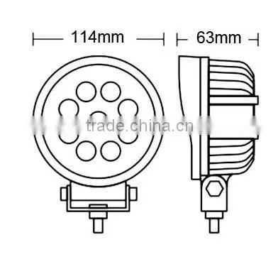 10-30V/27w led working lamp for driving light(size:114x114x63mm)