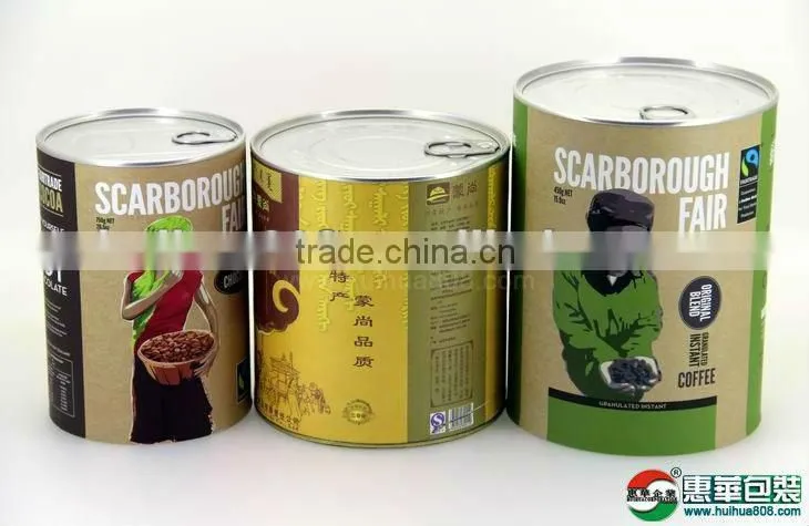 Curled Edge Paper Tube Cans