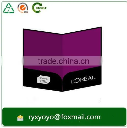 a4 customized company paper folding manual file folder