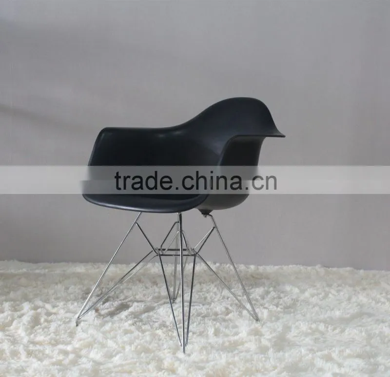 DAR Series pp plastic stainless steel leg cafe chairs