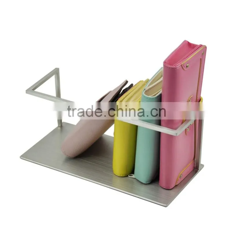 Metal Wallet Display Holder Purse Display Stainless Steel Wallet Rack