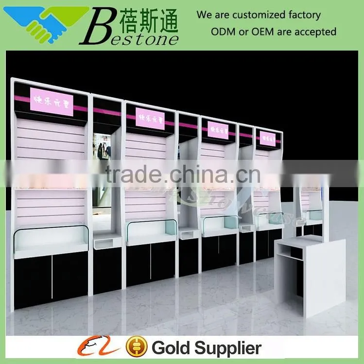 Wholesale fashion retail concession stand with slatwall for gift shop