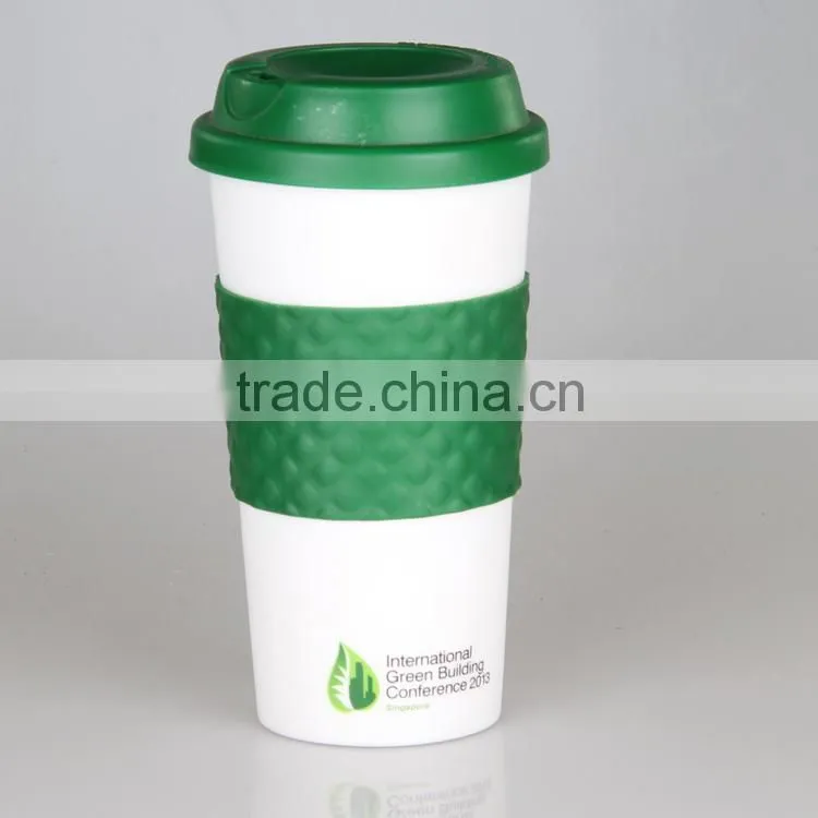 16oz double wall PP plastic dishwasher safe coffee mug