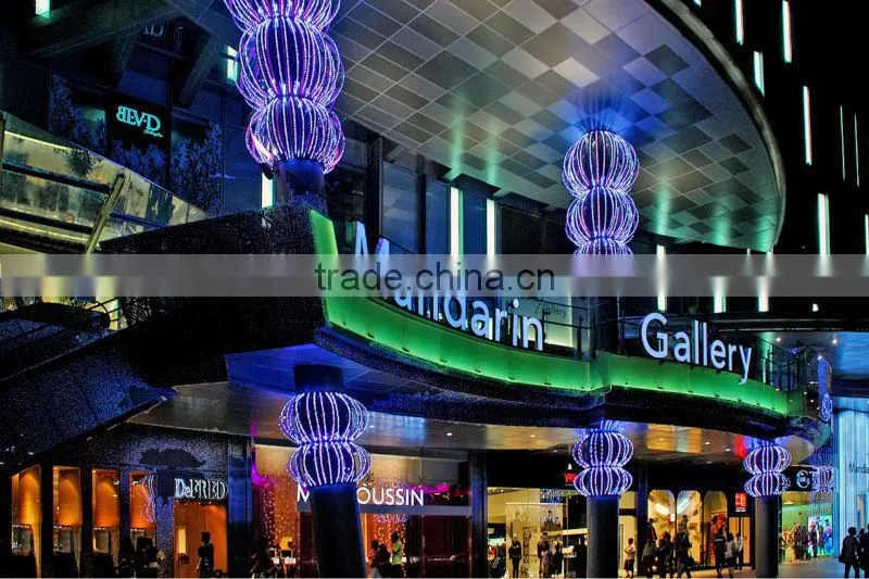 hotel / mall festival wall pole lantern shape led lights decorations
