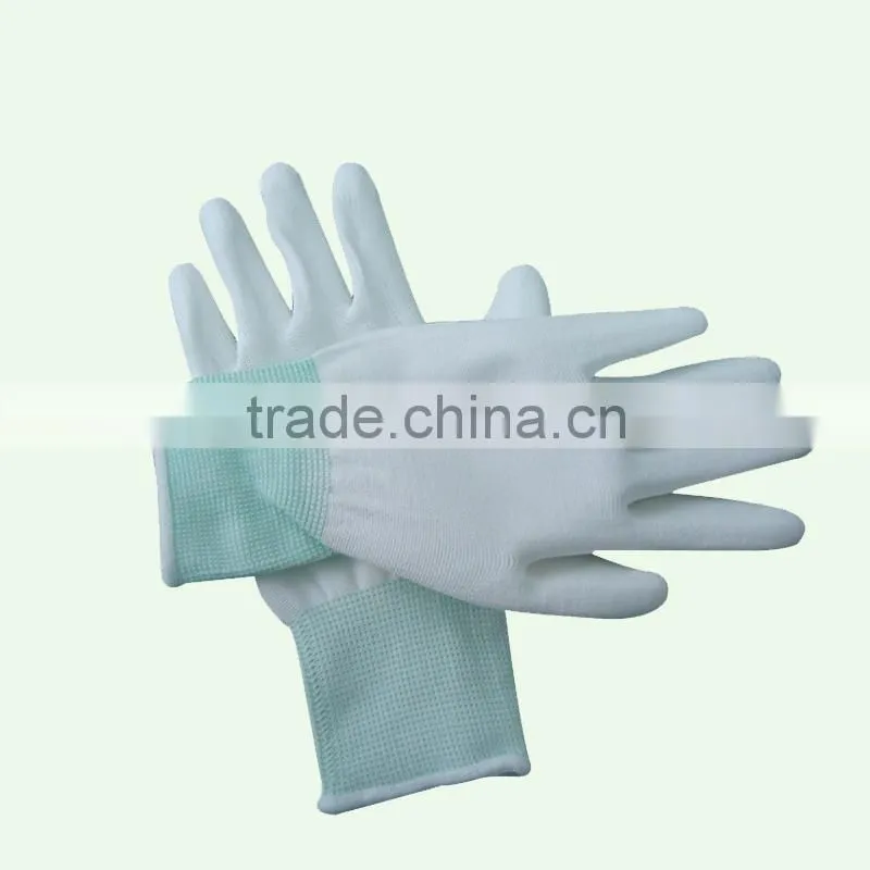 PU coated glove with nylon,pu palm coated glove,pu glove