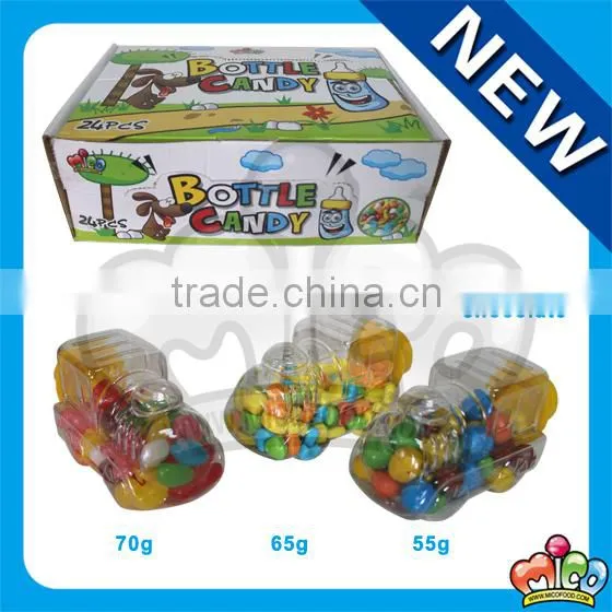 fruity candy in train bottle