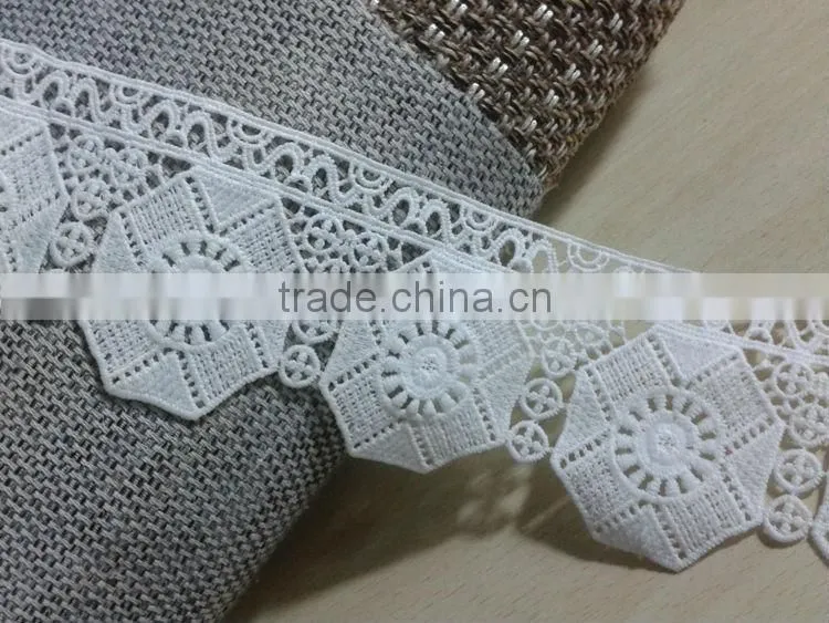 Mitaloo White Lace Trim Cotton Watersoluble Lace M08001
