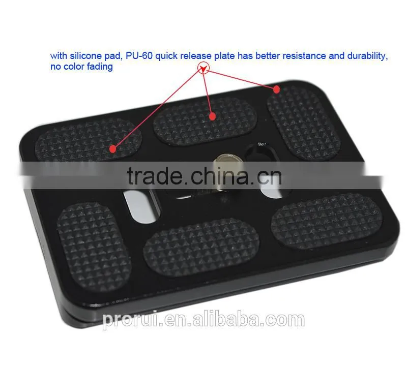 Travel tourism tripod ball head quick release adapter plate for tripod PU60