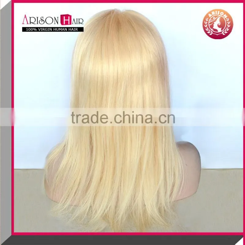 remy human hair wig 100% Virgin brazilian hair full lace wig with baby hair