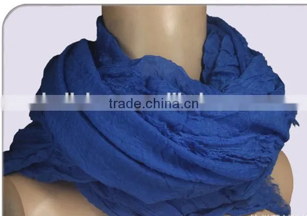 Designer Fascinating Solid Navy Blue Color Cotton Linen Fashionable Wholesale Scarf