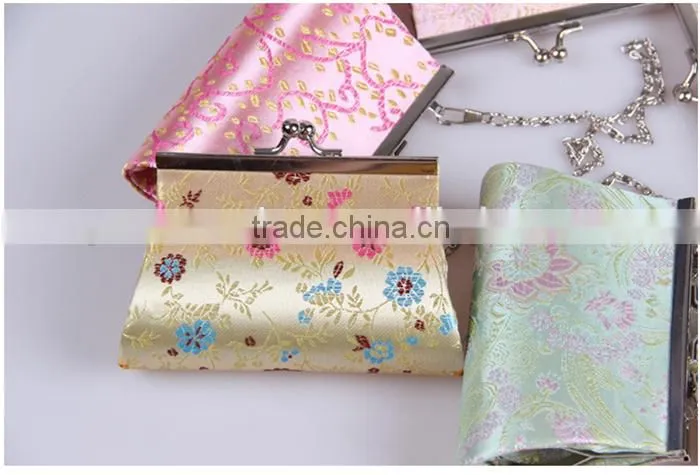 Colourful silk cloth mini bag classical bride evening bag