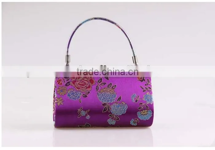 Colourful silk cloth mini bag classical bride hand bag evening bag