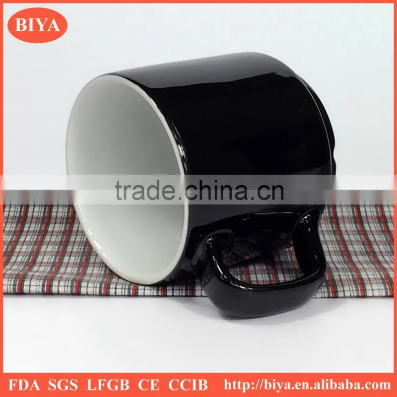 cup coffee black and white porcelain ceramic coffee mug Stacked Cup tea cup for promotion