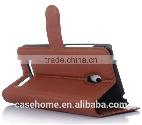 Factory Hand Made Leather Wallet Flip Cover for Asus Zenfone 5 Lite