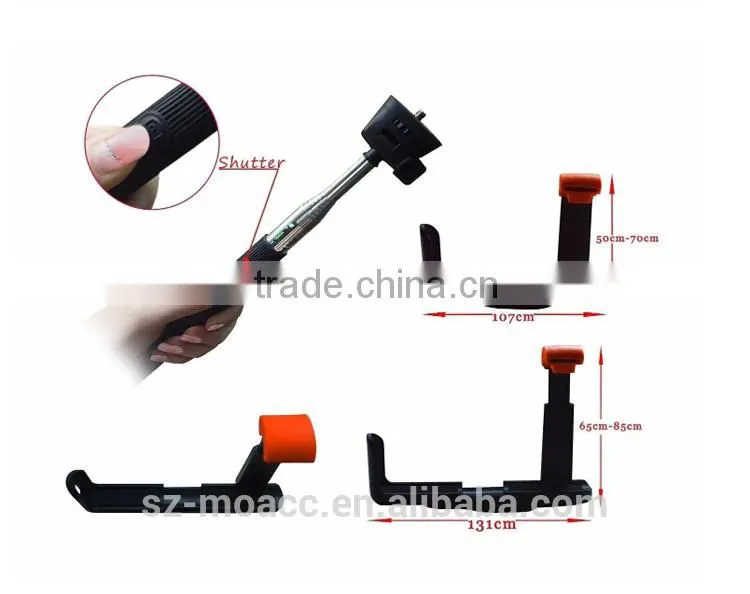 Factory price Wireless Monopod,monopod selfie stick,Wireless bluetooth Monopod