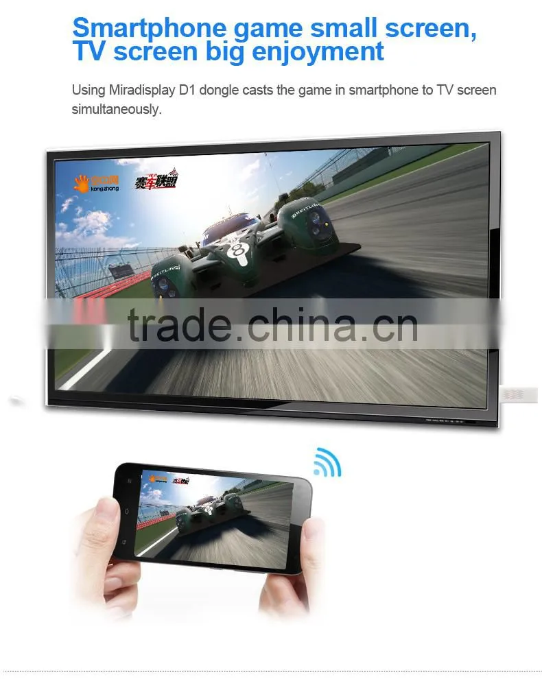 Miradisplay tv dongle,wireless display dongle chrome cast