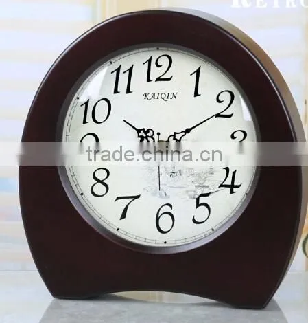 Black wooden desktop Clock wall