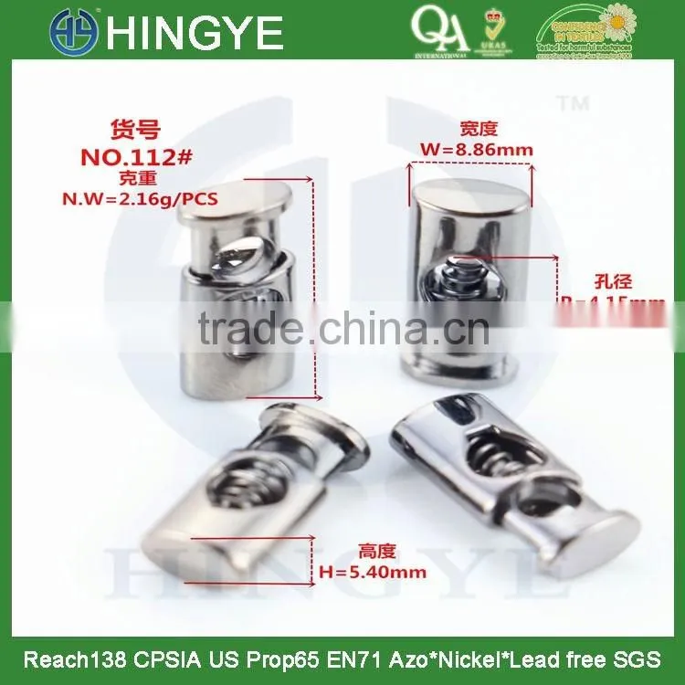 oblate clothing metal spring stopper