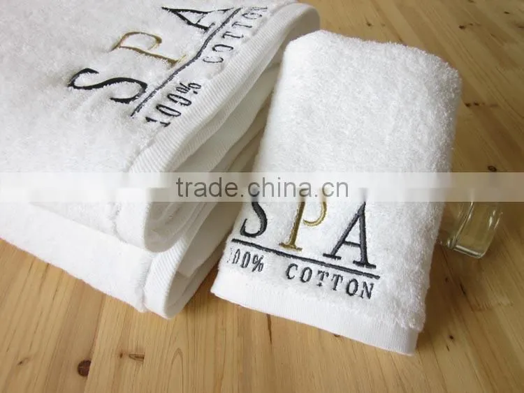 Hotel towel set 100%-cotton yarn embroidery designs