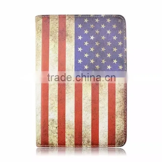360 Degree Rotating UK USA National Flag Design Leather Cover For iPad Mini 4 Wallet Stand Leather With Card Slot Case TB-0323