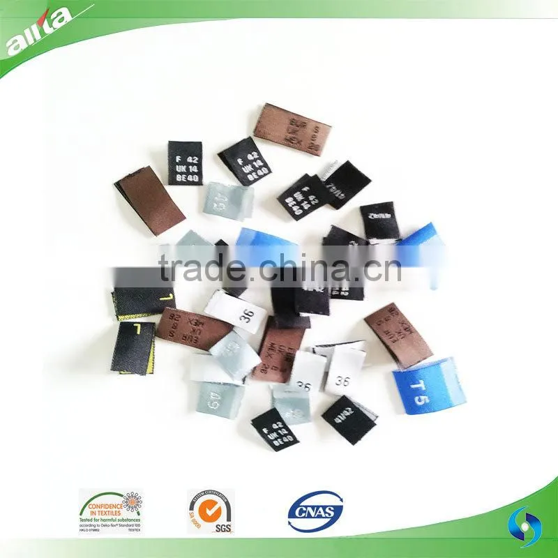 Allta Group manufactures woven main labels for clothing, fold over size label tags